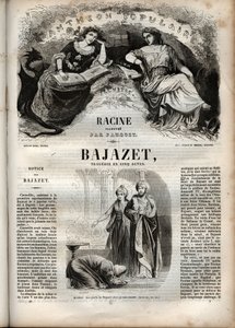Bajazet Tragödie in fünf Akten von Jean Racine - Gravur in „Werke von Jean Racine“ illustriert von Pauquet und mit einer Notiz von Emile de La Bédollière - 1851