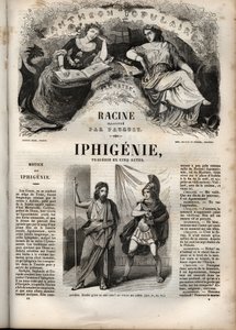 Iphigenie Tragödie von Jean Racine - Gravur in „Werke von Jean Racine“ illustriert von Pauquet und mit einer Notiz von Emile de La Bedolliere - 1851 von Hippolyte Louis Pauquet
