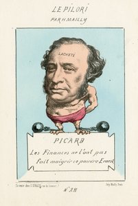 Die Finanzen haben ihn nicht abnehmen lassen, diesen armen Ernest, Le Pilori, Nummer 28, um 1870 (Lithographie)