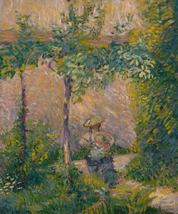 Frau im Garten von Hippolyte Petitjean