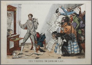 Die Besucher am Neujahrstag von Hippolyte Pochon