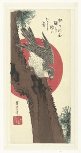 Habicht auf Kiefer von Hiroshige (I) , Utagawa
