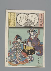 Ogura Nachahmung der hundert Gedichte (Serientitel) von Hiroshige (I) , Utagawa