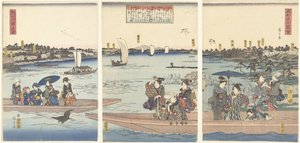 Fähren auf dem Sumida-Fluss