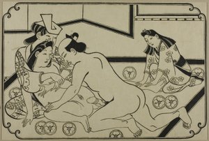 Ein Blatt aus einem Shunga-Album