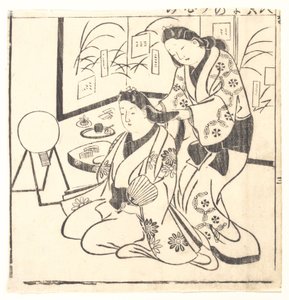Blatt aus einem Buch mit dem Titel: Wakoku Hiaku-jo, Einhundert japanische Frauen