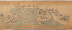 Tōkaidō Bildrolle von Hishikawa Moronobu