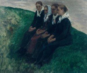 Vier Freunde von Hjalmer Eilif Emanuel Peterssen