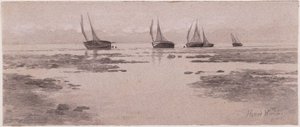 Boote auf Schlammbänken von Homer Dodge Martin