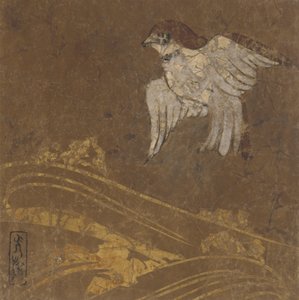 Wellen und Vogel, Edo-Periode, spätes 16. bis frühes 17. Jahrhundert von Hon