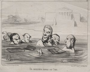 Aktualitäten (Nr. 120): Ein Minister kehrt ins Wasser zurück von Honoré Daumier