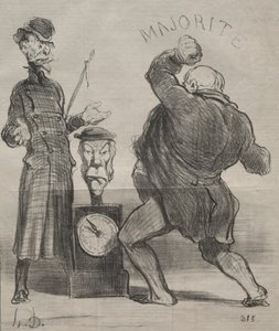 Actualities Platte 183: Die eigene Stärke testen, 1851 von Honoré Daumier
