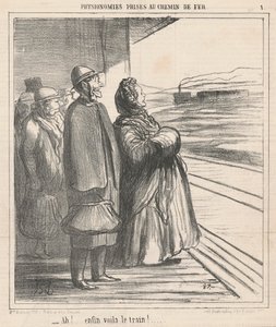 Ah! Endlich, da ist der Zug! ... von Honoré Daumier
