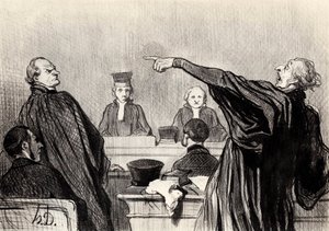 Ein Anwalt, der offensichtlich voll überzeugt ist, 1845 von Honoré Daumier