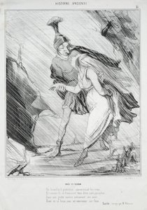 Alte Geschichte (Tafel 15): Äneas und Dido von Honoré Daumier