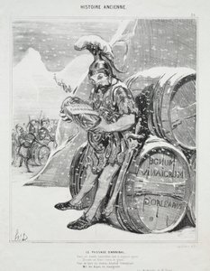 Alte Geschichte, Platte 28: Der Durchgang von Hannibal, 6. Oktober 1842 von Honoré Daumier