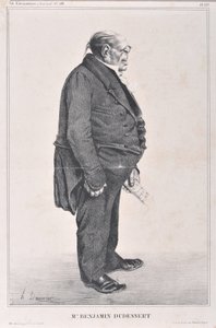 Werk von Honore Daumier (1833): Serie Celebrites de la Caricature „M. Benjamin Dudessert“