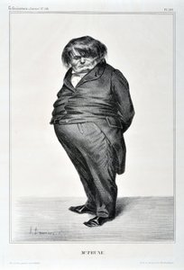 Charivari von 1833: Serie Celebrites de la Caricature. M. Plum. MUSEE DES BEAUX ARTS - PALAIS LONGCHAMP, MARSEILLE von Honoré Daumier