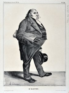 Charivari von 1833: Serie Celebrites de la Caricature. M. Barthe. MUSEE DES BEAUX ARTS - PALAIS LONGCHAMP, MARSEILLE