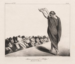 Athener, hütet euch vor Philipp! (Demosthenes an die Athener) von Honoré Daumier