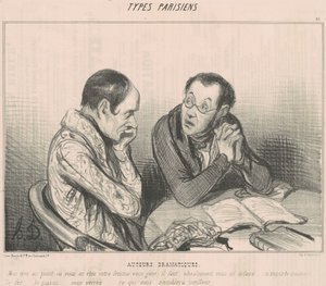Dramatische Autoren von Honoré Daumier