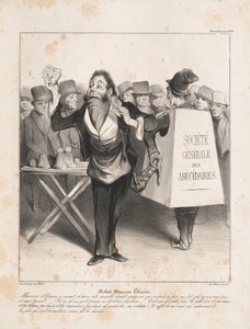 Caricaturana: Pl. 14, Robert Macaire Buchhändler von Honoré Daumier