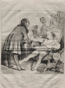 Caricaturana, Platte 72: Rezept zur Heilung von Koliken, 14. Januar 1838 von Honoré Daumier