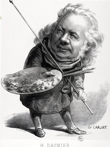 Karikatur von Honore Daumier (1808-1879), französischer Graveur, Maler und Bildhauer. Carjat-Gravur (1828-1906). von Honoré Daumier
