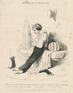 Dieser Herr, beim Verlassen des Schankraums ... von Honoré Daumier