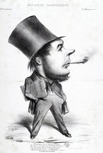 Charivaric Pantheon: Karikatur von Honore Daumier (1808-1879), französischer Graveur, Maler und Bildhauer. Stich in Le Charivari. Dim: 32x22cm. Arbaud Museum. von Honoré Daumier