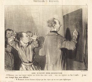 Wie man ein großer Mathematiker wird von Honoré Daumier