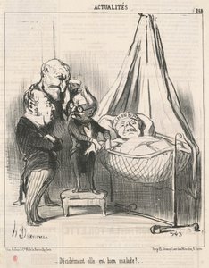 Décidément elle est bien malade! von Honoré Daumier