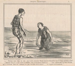 Treten Sie ohne Angst ins Meer ... von Honoré Daumier