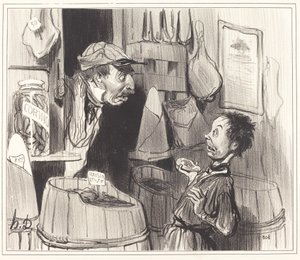 Bürgerlicher Lebensmittelhändler, reiner und makelloser Krieger... von Honoré Daumier