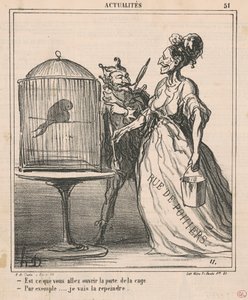Wollen Sie die Käfigtür öffnen ... von Honoré Daumier