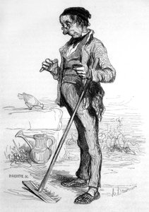 Gärtnernder Rentner