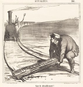 Achtung Entgleisung! von Honoré Daumier