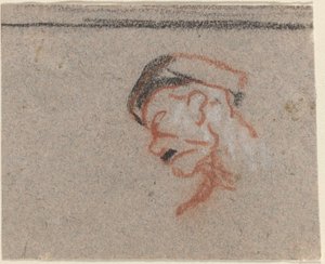 Kopf eines Mannes von Honoré Daumier