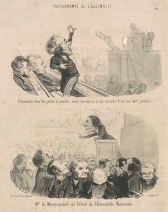 Er fordert jeden Tag das Wort ... von Honoré Daumier
