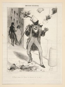 Man muss den Lebensweg mit Blumen säen! von Honoré Daumier