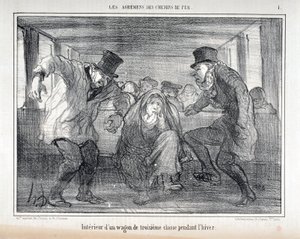 Illustration für die Serie "Les Agrements des Chemin de fer" von Honoré Daumier