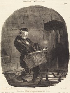 Unannehmlichkeit des Mietens... nicht weit von einem Fluss von Honoré Daumier