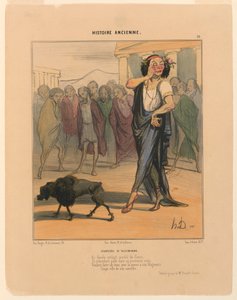 Jugend des Alkibiades, Platte 19 aus der Histoire Ancienne von Honoré Daumier