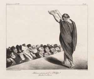 La Caricature, Pl. 454, Athener, hütet euch vor Philipp! von Honoré Daumier