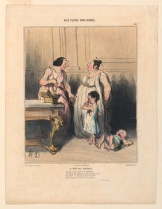 Die Mutter der Gracchen, Tafel 46 aus der Histoire Ancienne von Honoré Daumier