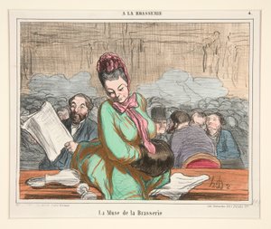 La Muse de la Brasserie, aus A La Brasserie von Honoré Daumier