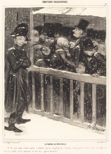 Die Warteschlange am Theater von Honoré Daumier