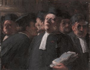 La Salle des Pas-perdus im Justizpalast von Honoré Daumier