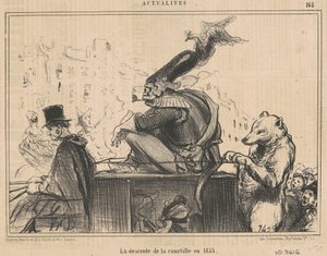 Der Abstieg von Courtille im Jahr 1855 von Honoré Daumier