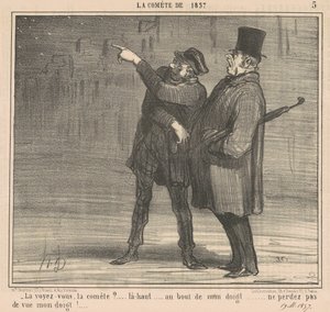 Sehen Sie den Kometen? Da oben... von Honoré Daumier